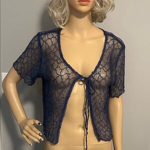 Lace Tie-Front Vintage  Top